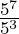 \frac{5^7}{5^3}