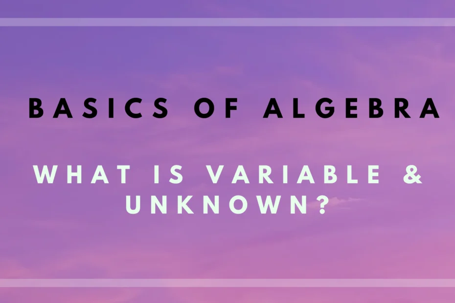 Learn what a variable and unknown are, with simplified explanation and examples. Perfect for beginners looking to understand algebra basics.